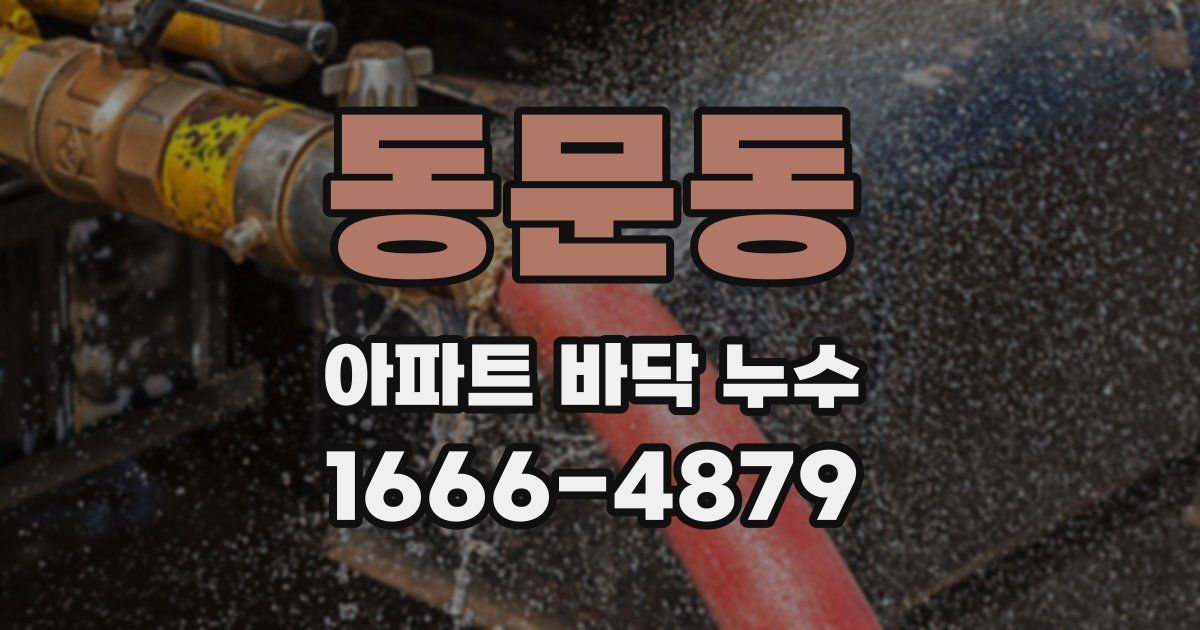 동문동 아파트 바닥 누수