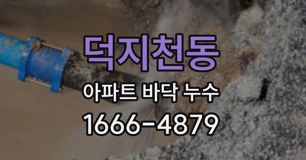 덕지천동 아파트 바닥 누수