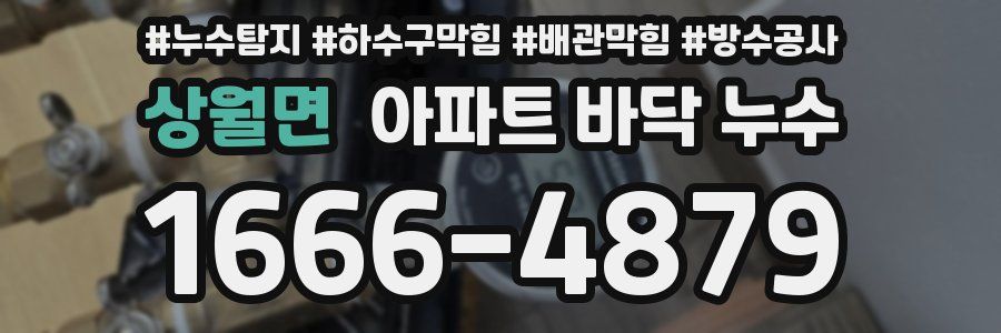 상월면 아파트 바닥 누수