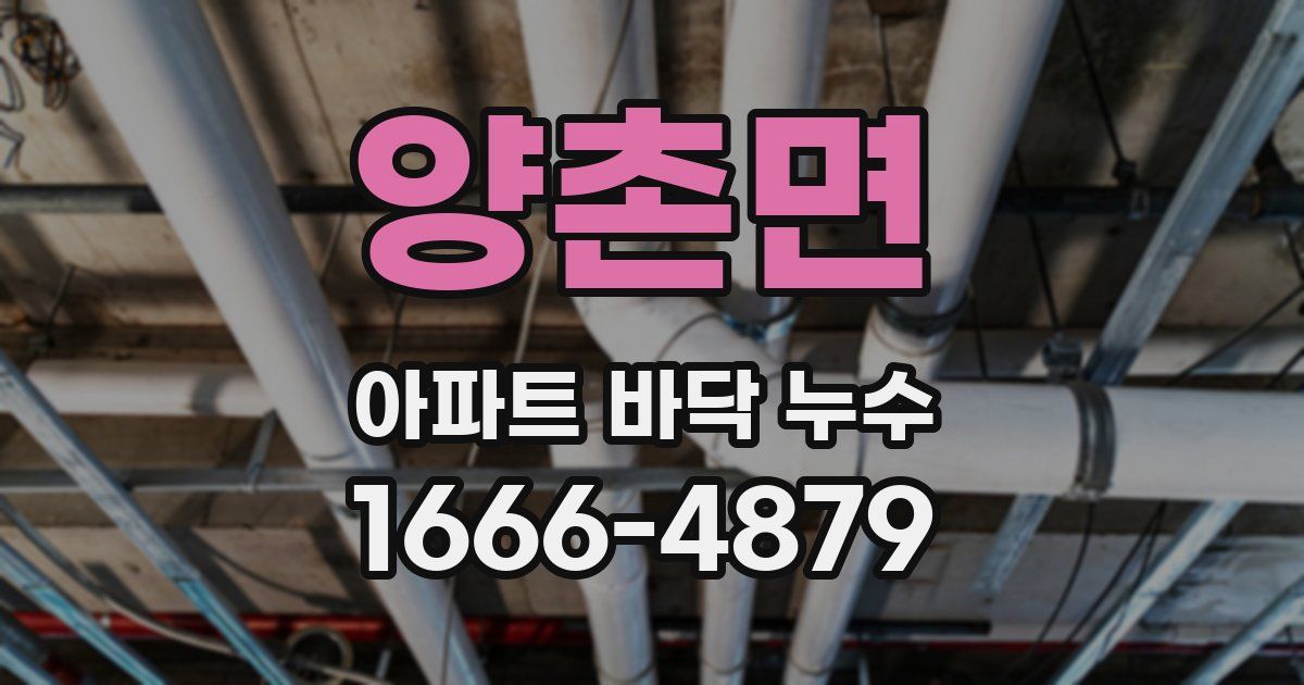 양촌면 아파트 바닥 누수