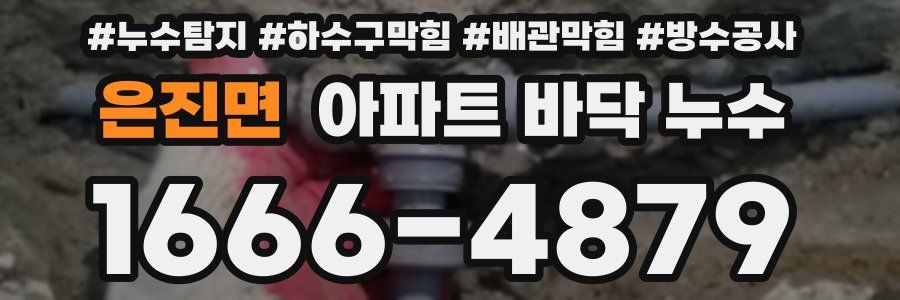 은진면 아파트 바닥 누수