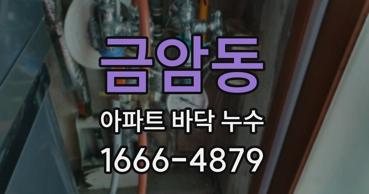 금암동 아파트 바닥 누수