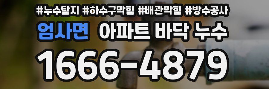 엄사면 아파트 바닥 누수