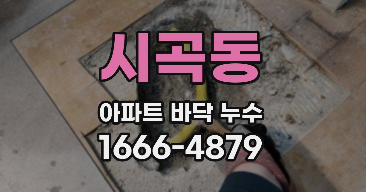 시곡동 아파트 바닥 누수