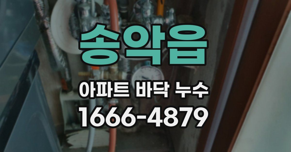 송악읍 아파트 바닥 누수