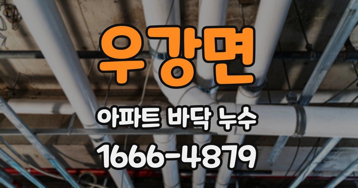 우강면 아파트 바닥 누수