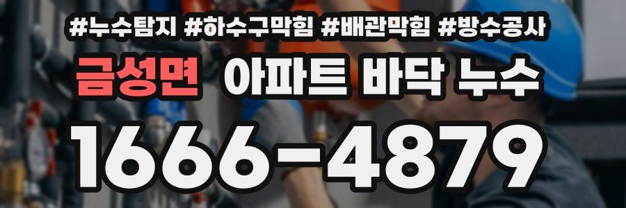 금성면 아파트 바닥 누수