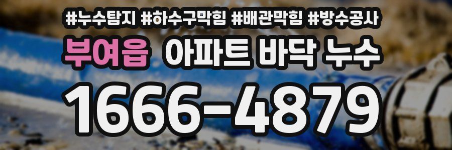 부여읍 아파트 바닥 누수