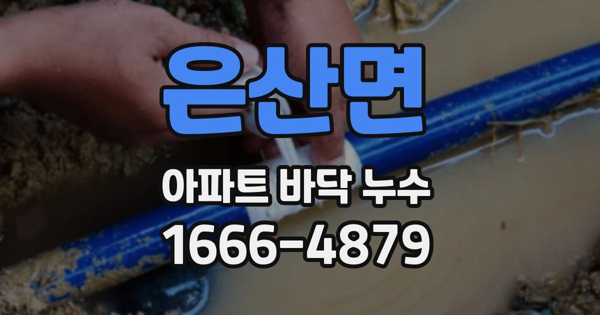 은산면 아파트 바닥 누수