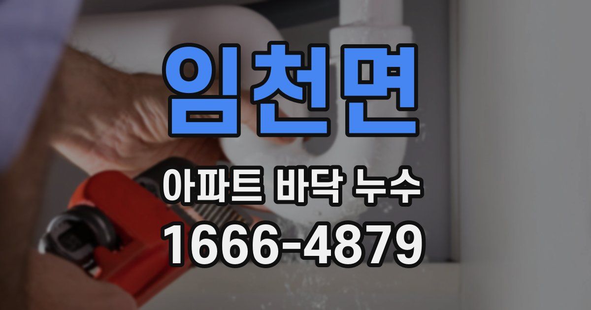 임천면 아파트 바닥 누수
