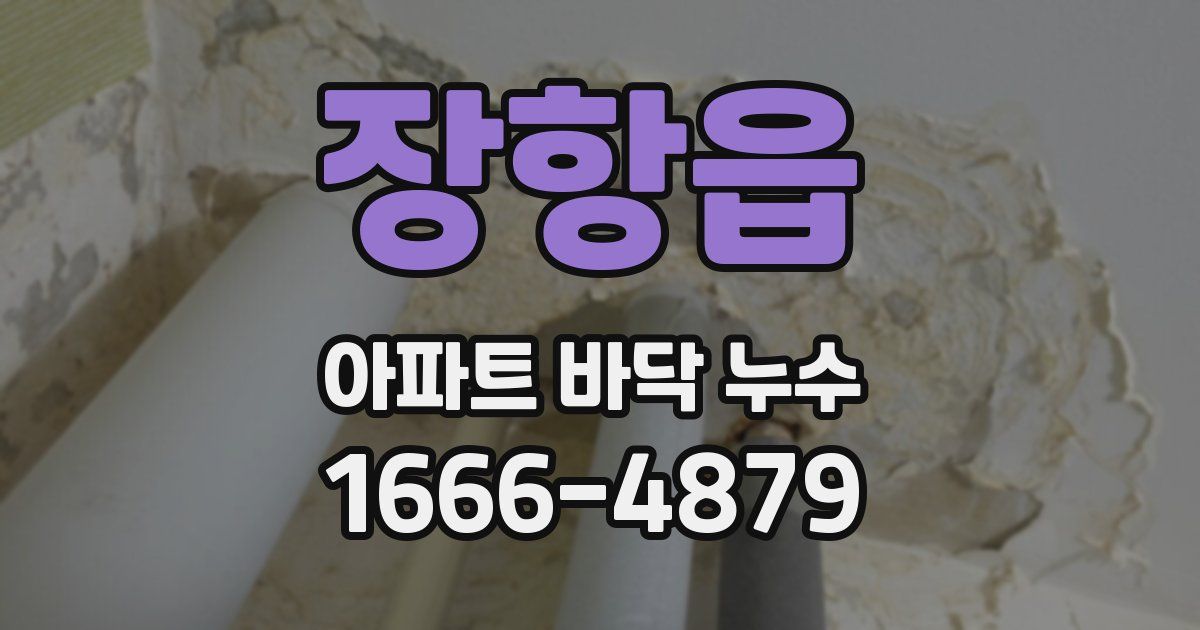 장항읍 아파트 바닥 누수