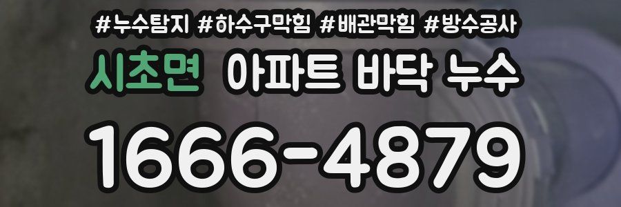 시초면 아파트 바닥 누수