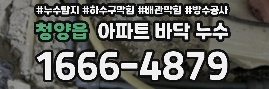 청양읍 아파트 바닥 누수