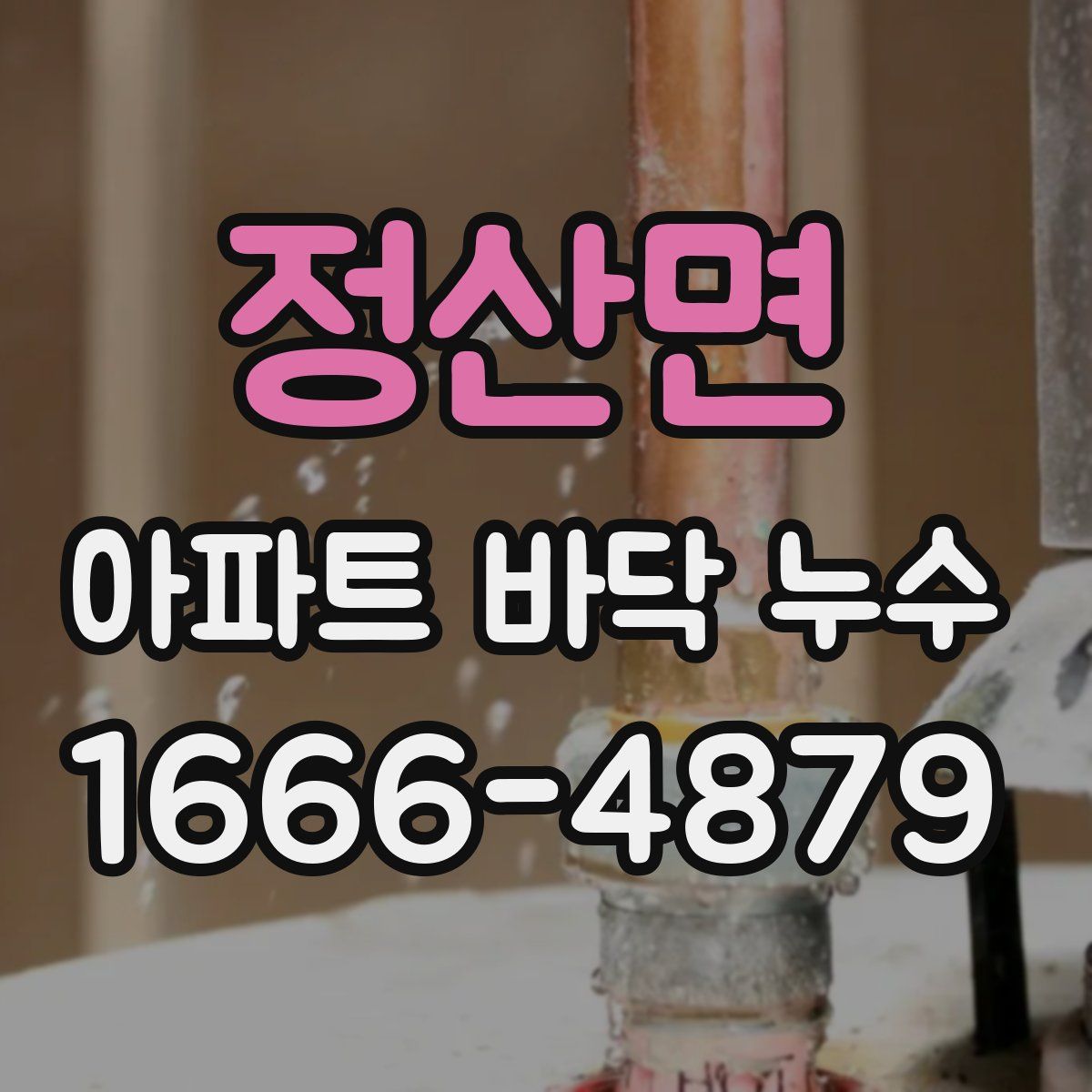 정산면 아파트 바닥 누수