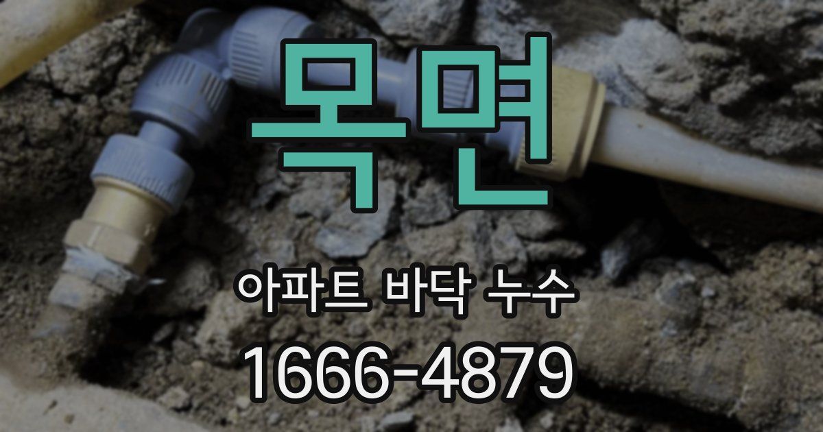 목면 아파트 바닥 누수