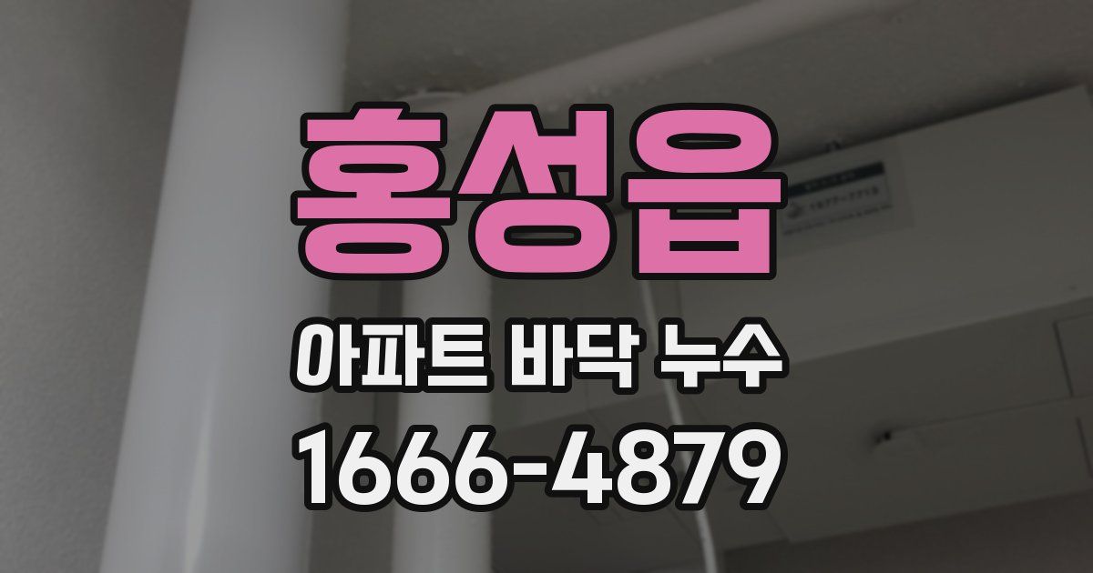 홍성읍 아파트 바닥 누수