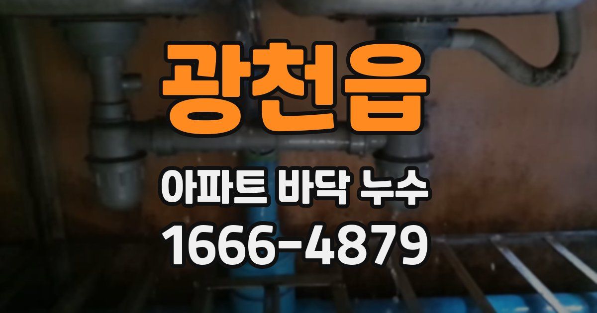 광천읍 아파트 바닥 누수