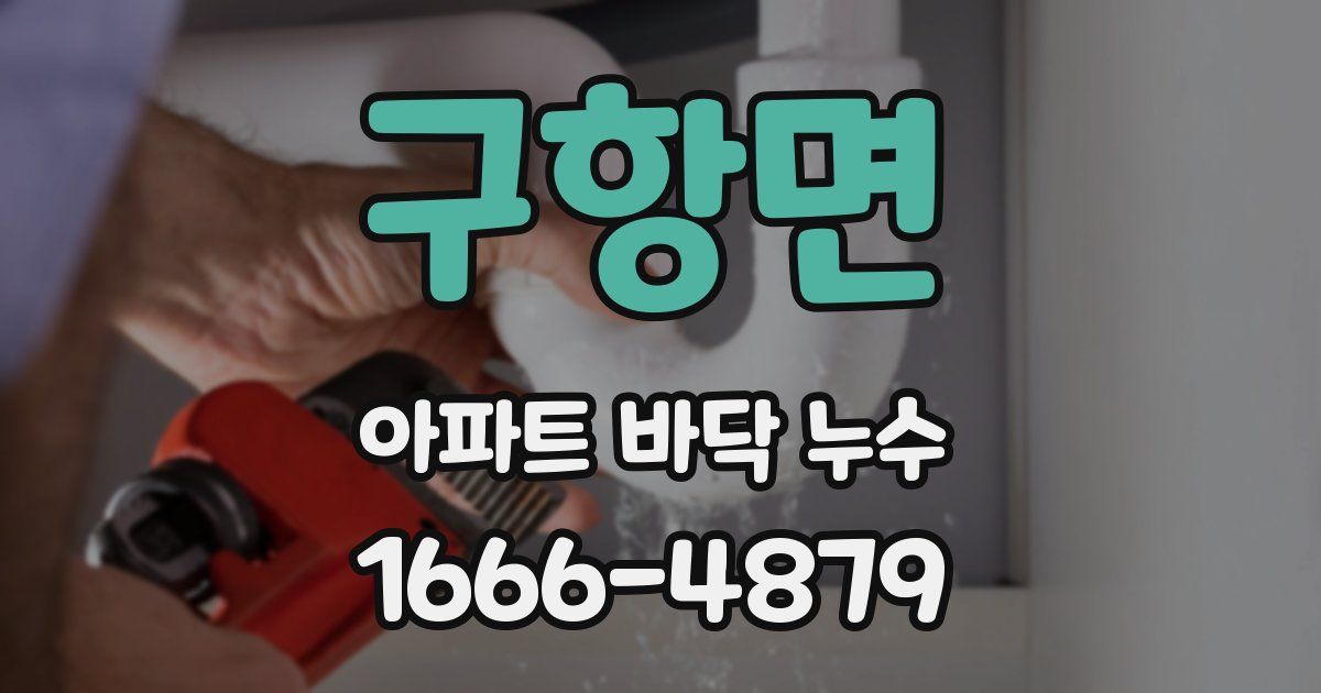 구항면 아파트 바닥 누수