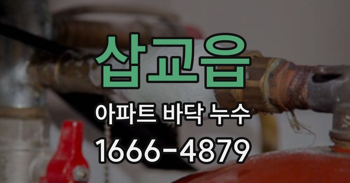 삽교읍 아파트 바닥 누수