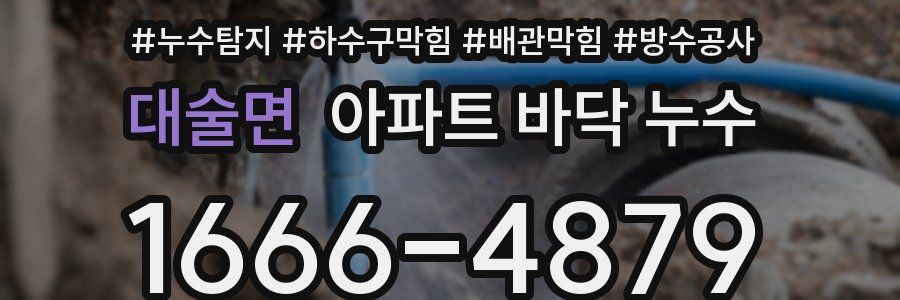 대술면 아파트 바닥 누수