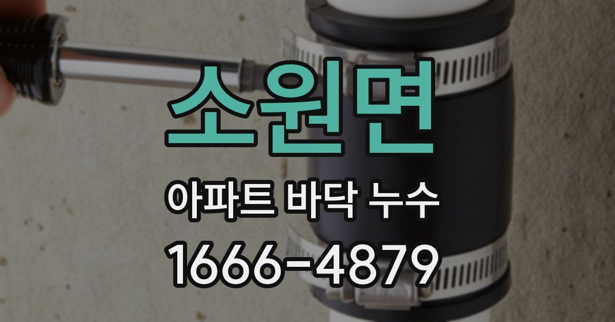 소원면 아파트 바닥 누수