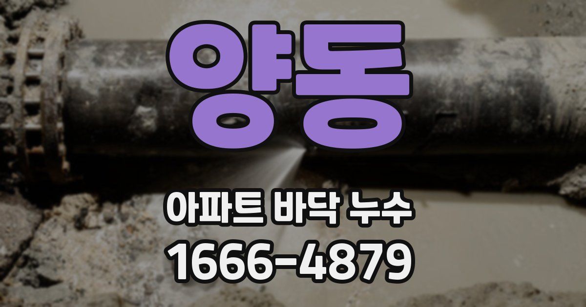 양동 아파트 바닥 누수