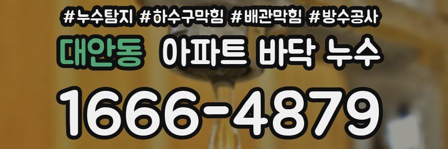 대안동 아파트 바닥 누수