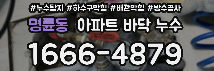 명륜동 아파트 바닥 누수