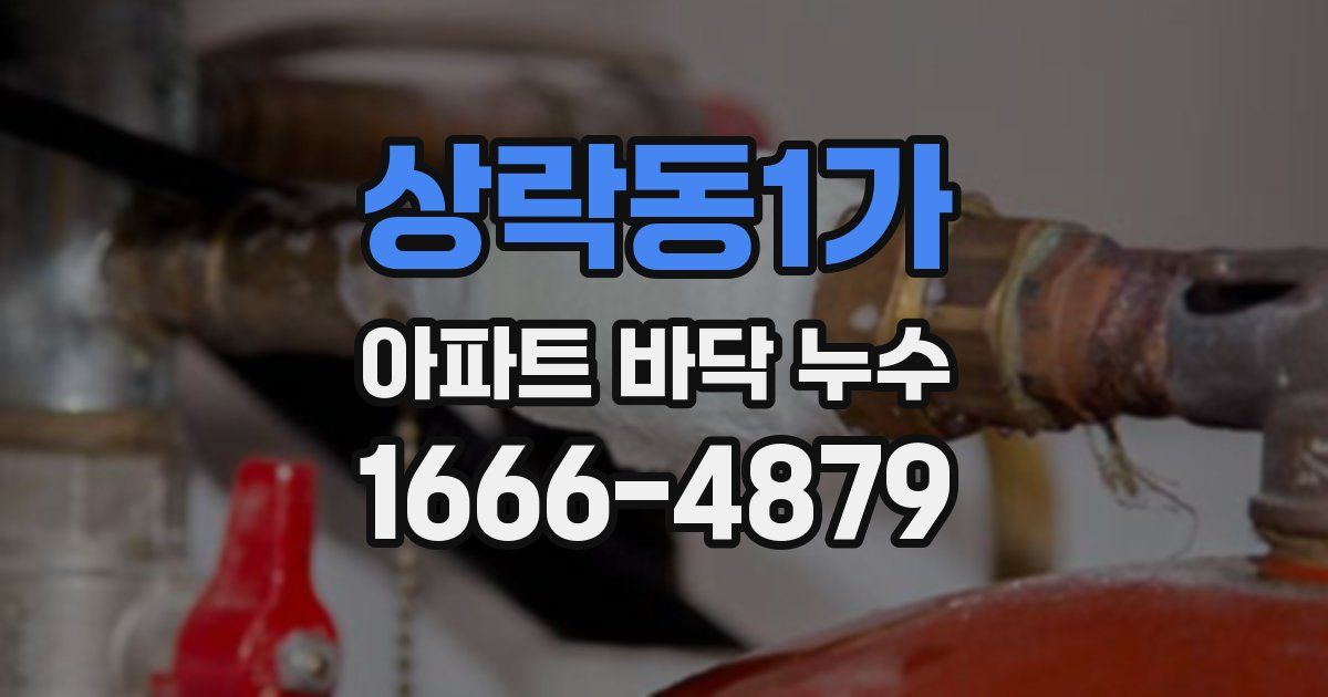 상락동1가 아파트 바닥 누수