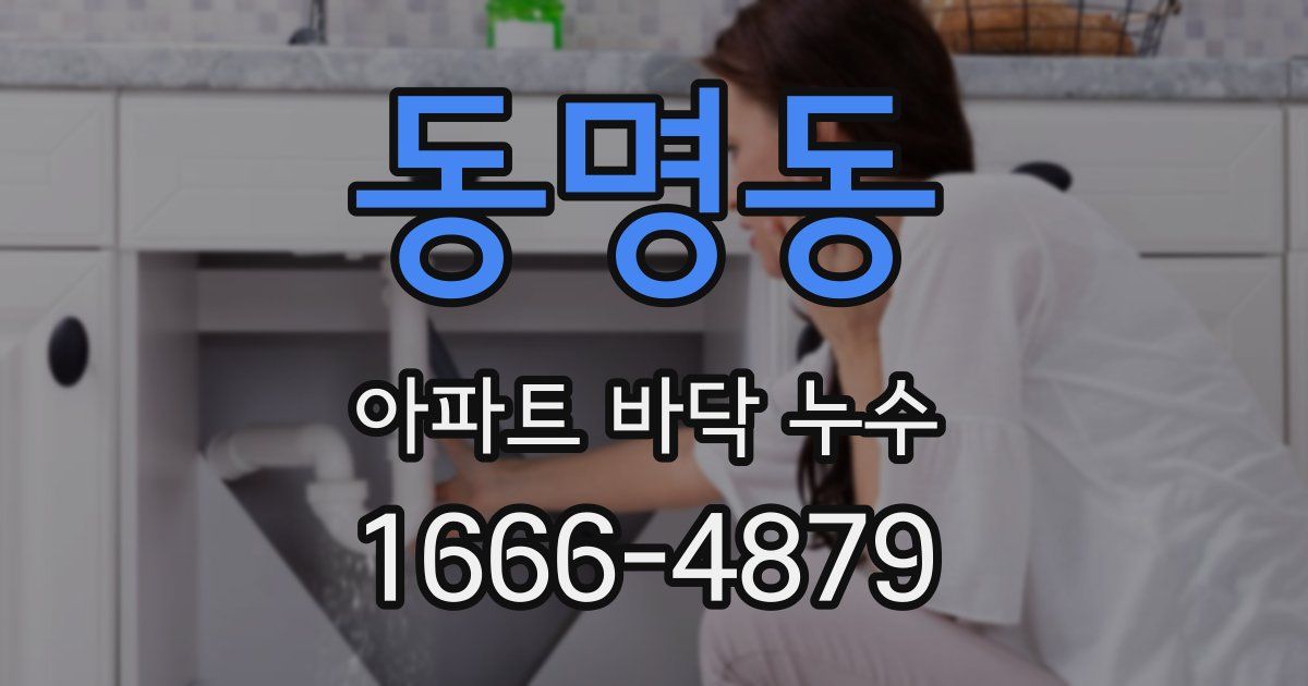 동명동 아파트 바닥 누수