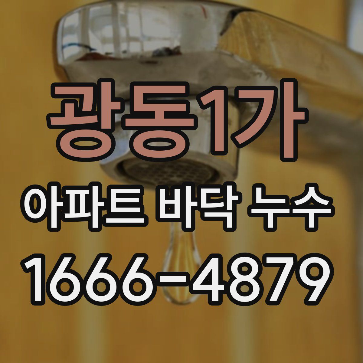 광동1가 아파트 바닥 누수