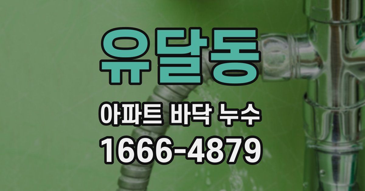 유달동 아파트 바닥 누수