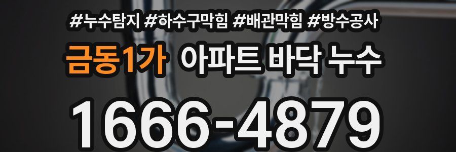 금동1가 아파트 바닥 누수
