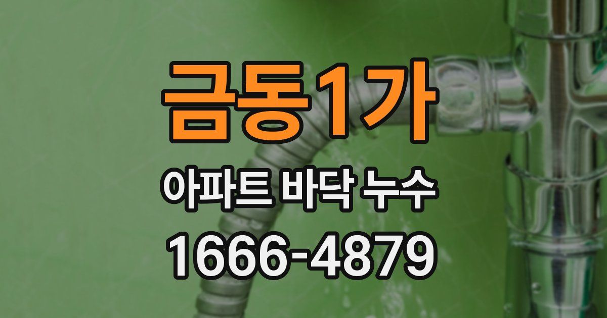 금동1가 아파트 바닥 누수