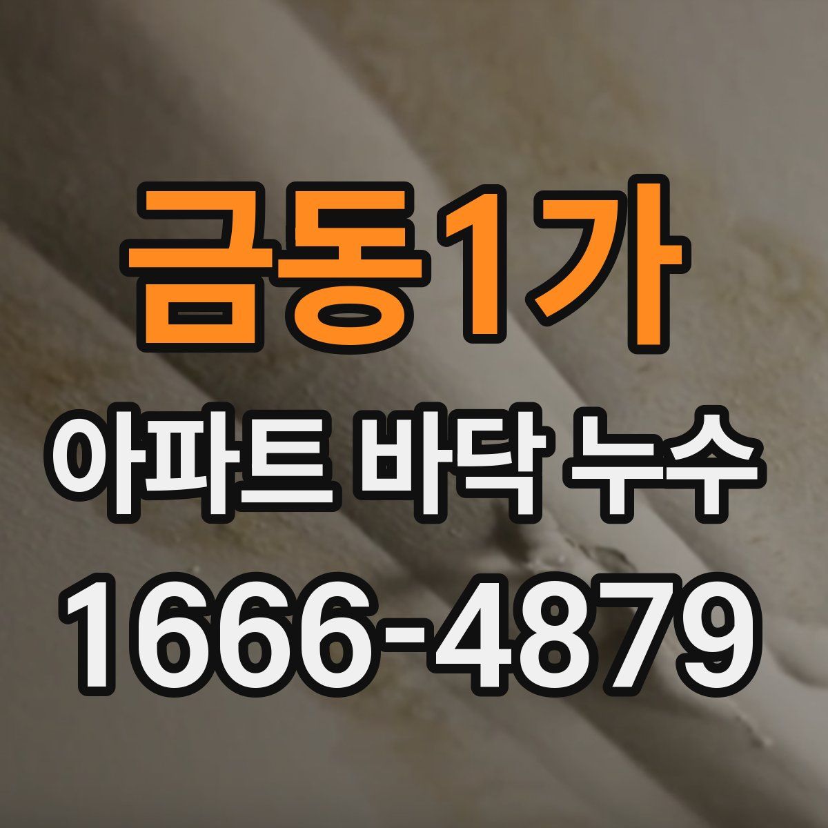 금동1가 아파트 바닥 누수