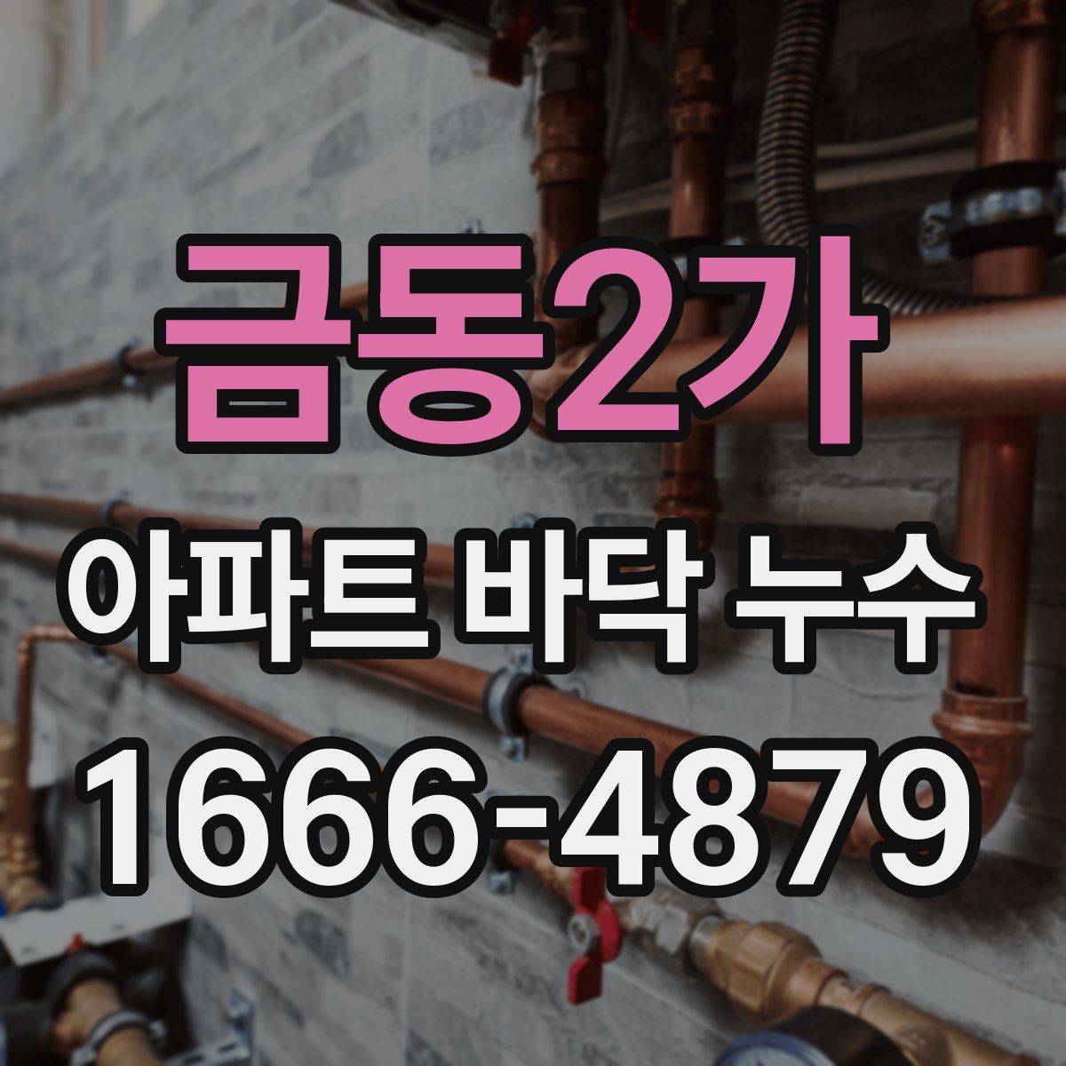 금동2가 아파트 바닥 누수
