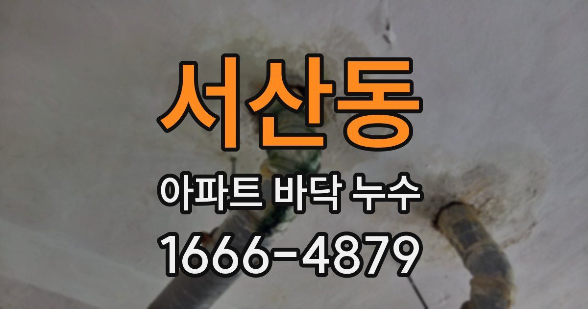 서산동 아파트 바닥 누수
