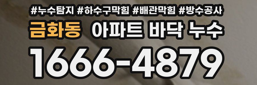 금화동 아파트 바닥 누수
