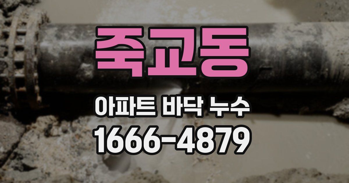 죽교동 아파트 바닥 누수