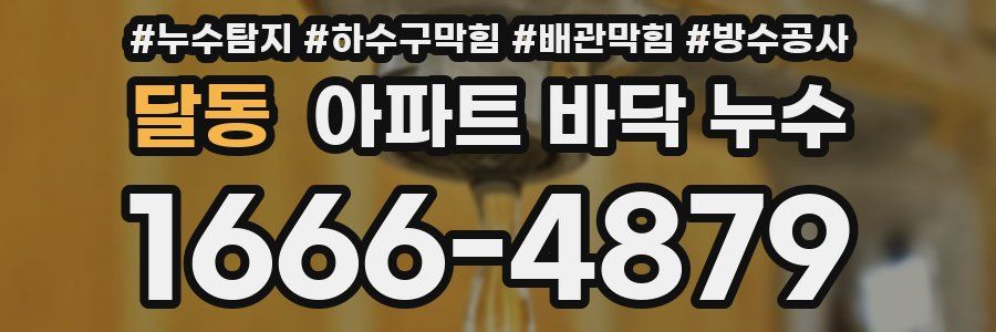 달동 아파트 바닥 누수