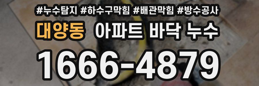 대양동 아파트 바닥 누수