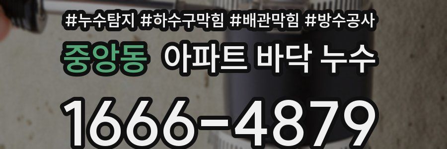 중앙동 아파트 바닥 누수