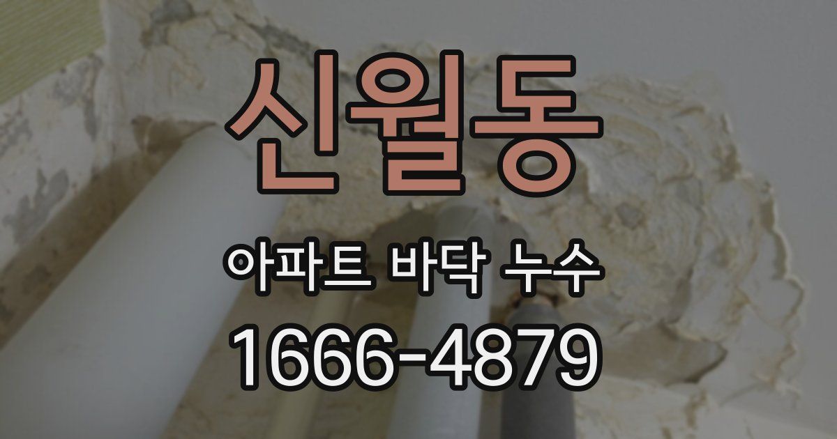 신월동 아파트 바닥 누수