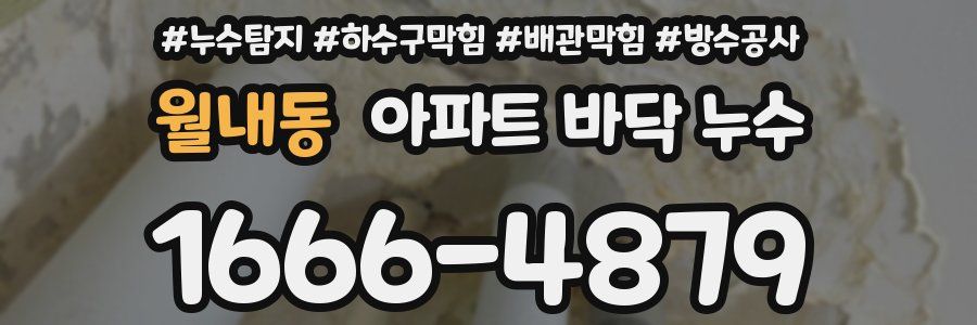 월내동 아파트 바닥 누수
