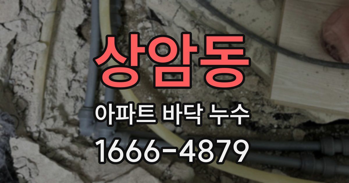 상암동 아파트 바닥 누수