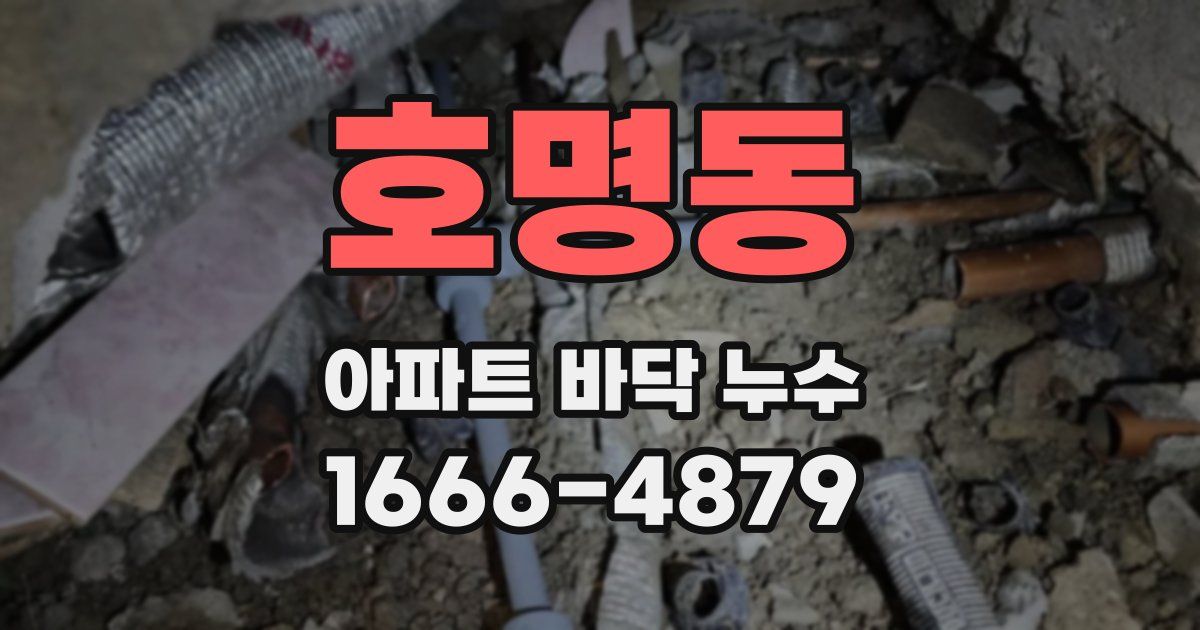 호명동 아파트 바닥 누수