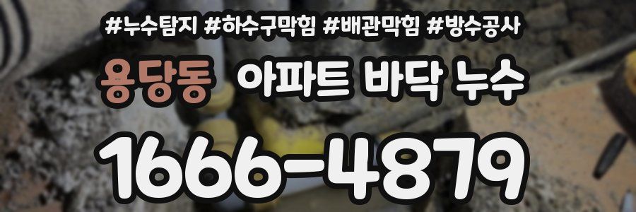용당동 아파트 바닥 누수