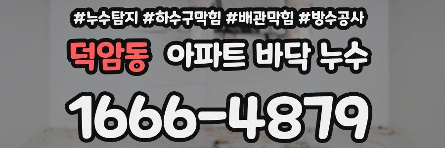 덕암동 아파트 바닥 누수