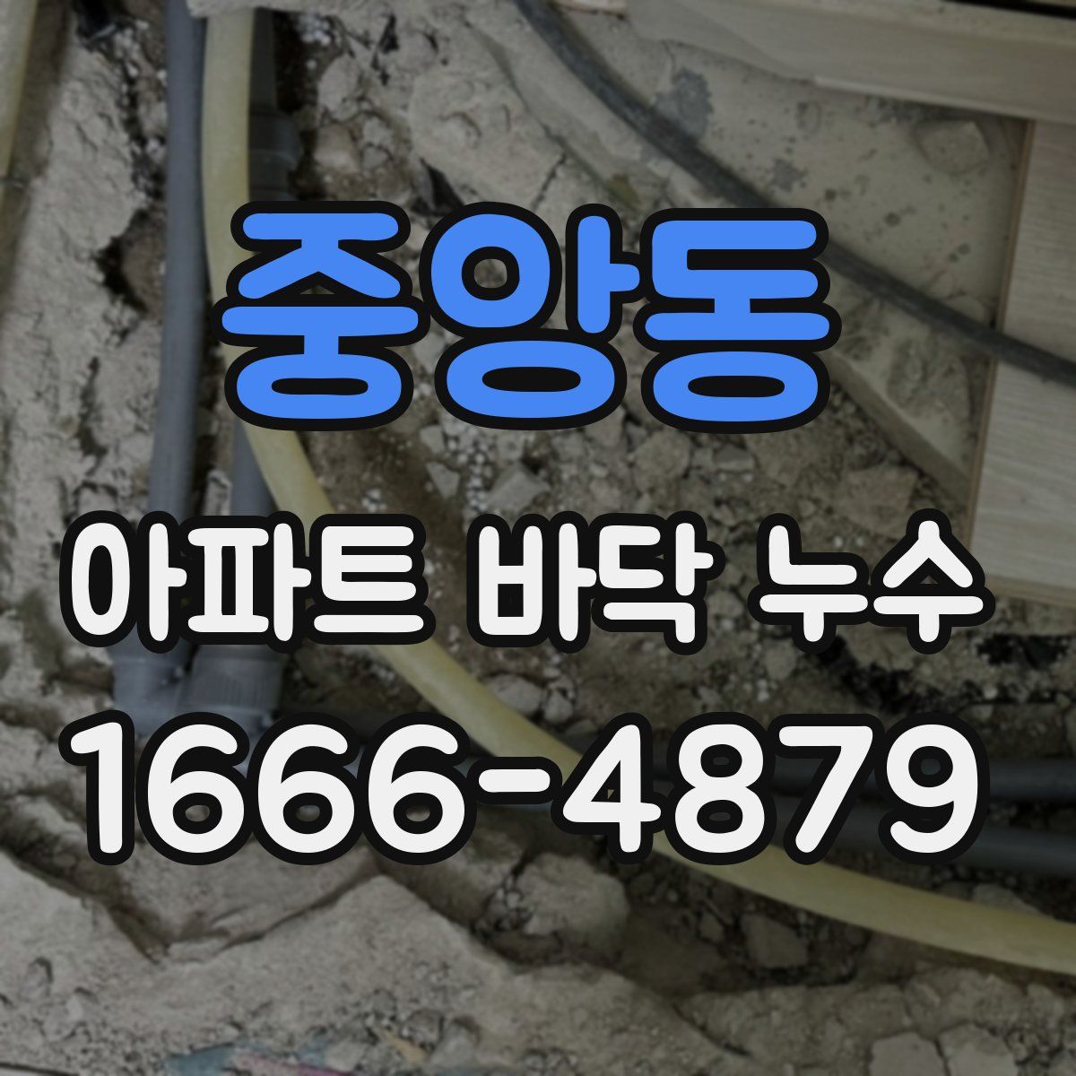 중앙동 아파트 바닥 누수