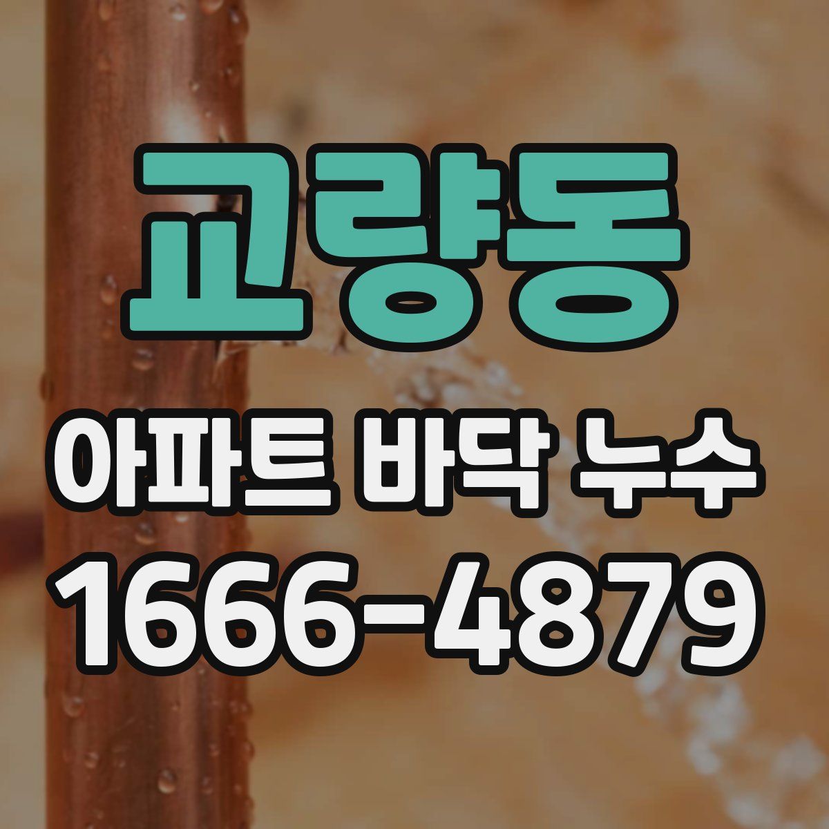 교량동 아파트 바닥 누수